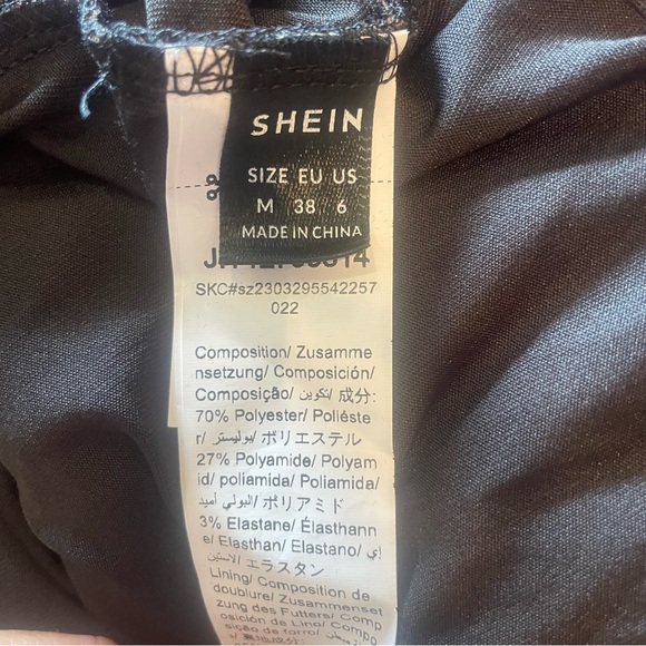 SHEIN- SZ M Black Lace Mock Neck Dress - Picture 7 of 7